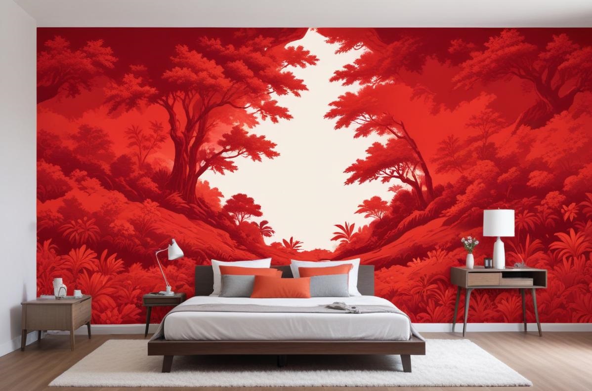 red wallpaper