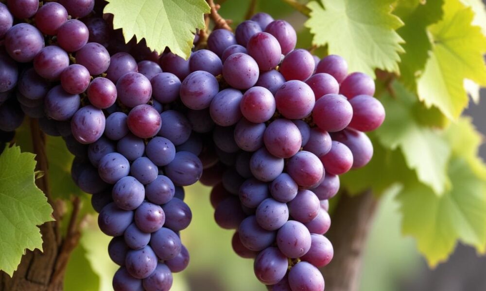 purple grapes