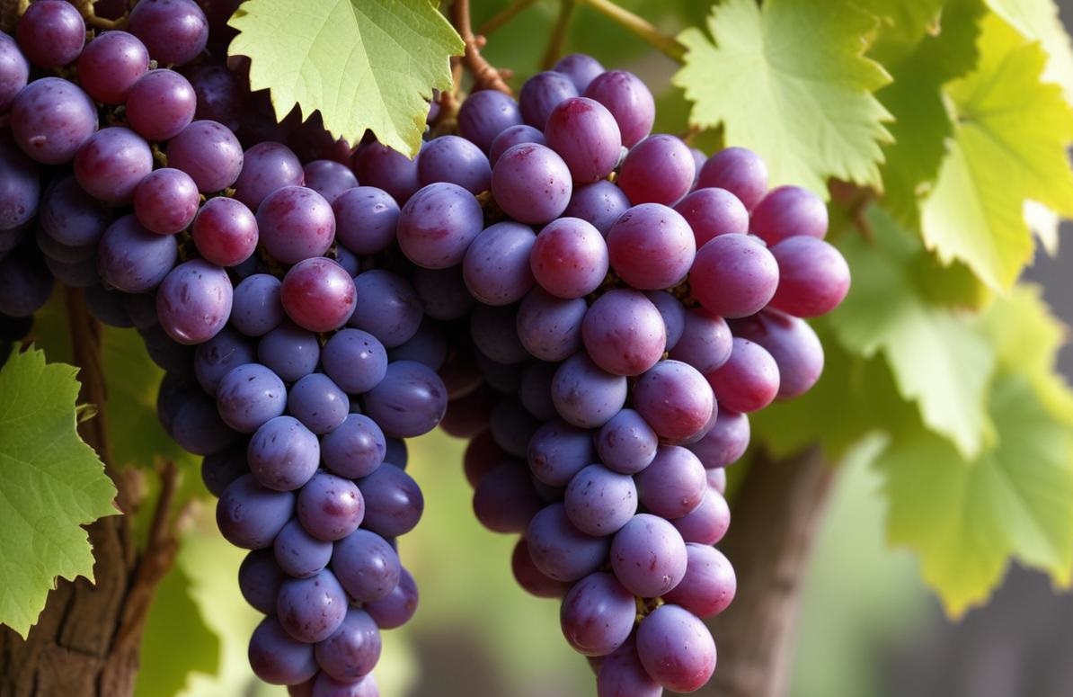 purple grapes