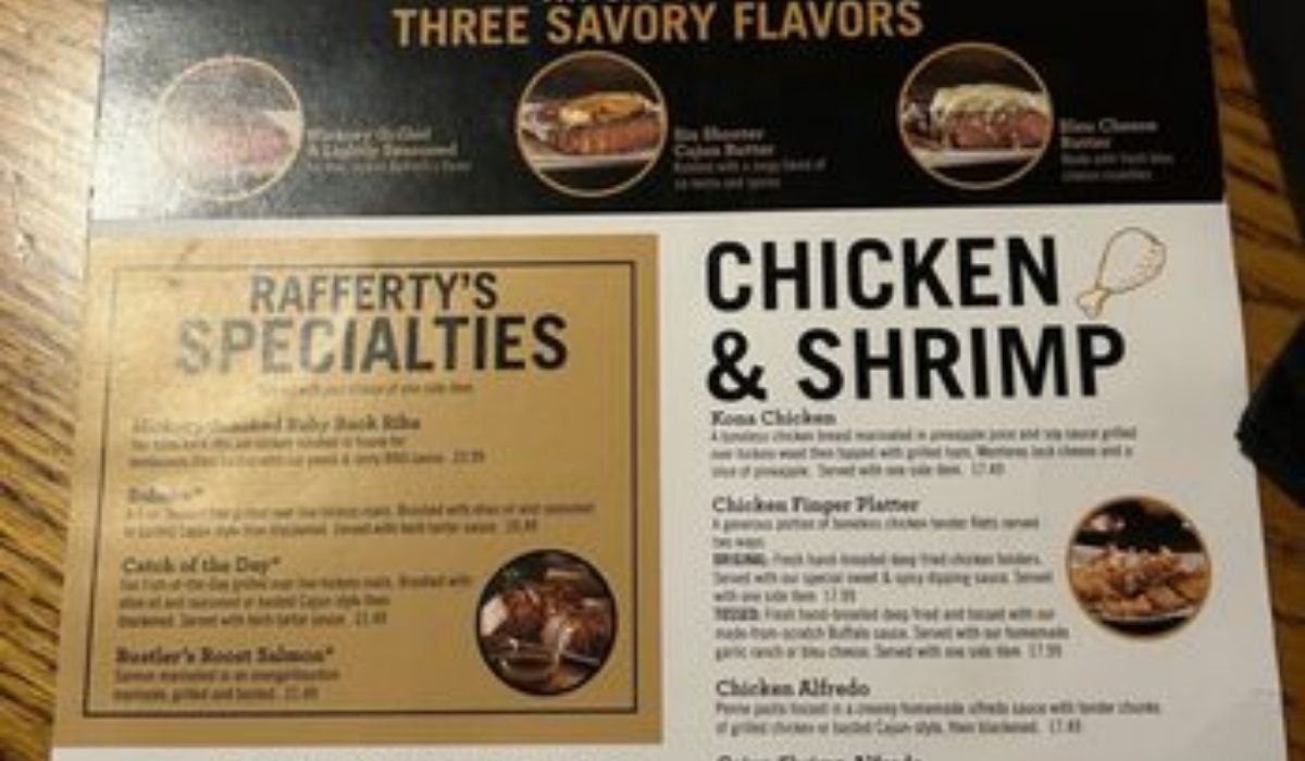 rafferty's menu