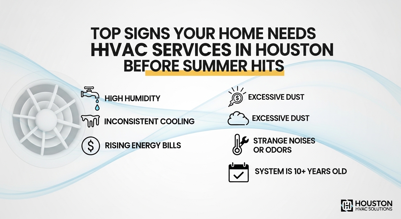 Top Signs Your Home Needs HVAC Services in Houston Before Summer Hits